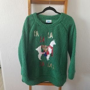 Green Lama Holiday Sweater Size XL